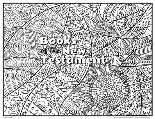 Books of the New Testament Giant Coloring Poster 46"x60"