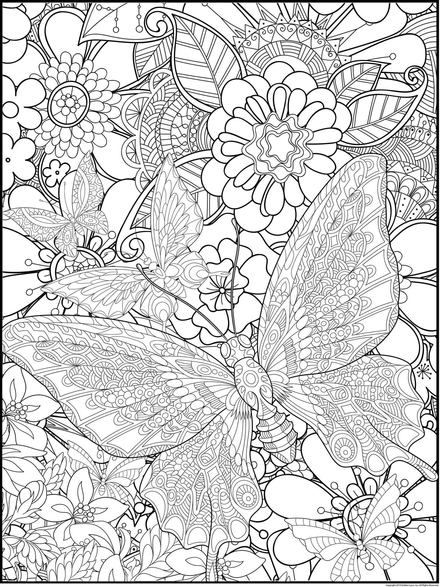 Butterfly Personalized Giant Coloring Poster 46"x60"