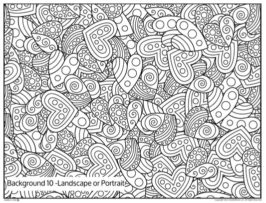 Background 10 Custom Personalized Giant Coloring Poster 46"x60"