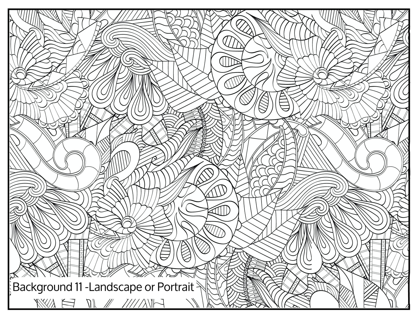 Background 11 Custom Personalized Giant Coloring Poster 46"x60"