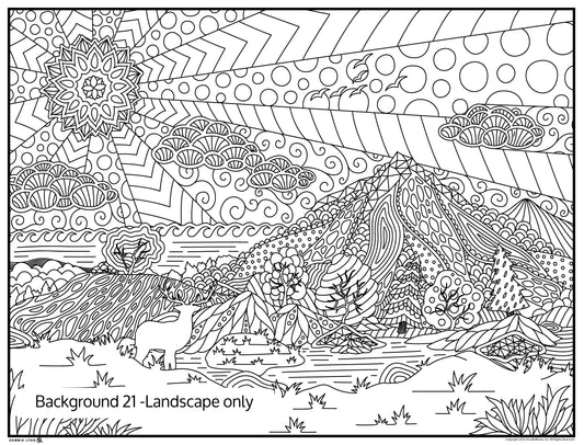 Background 21 Custom Personalized Giant Coloring Poster 46"x60"