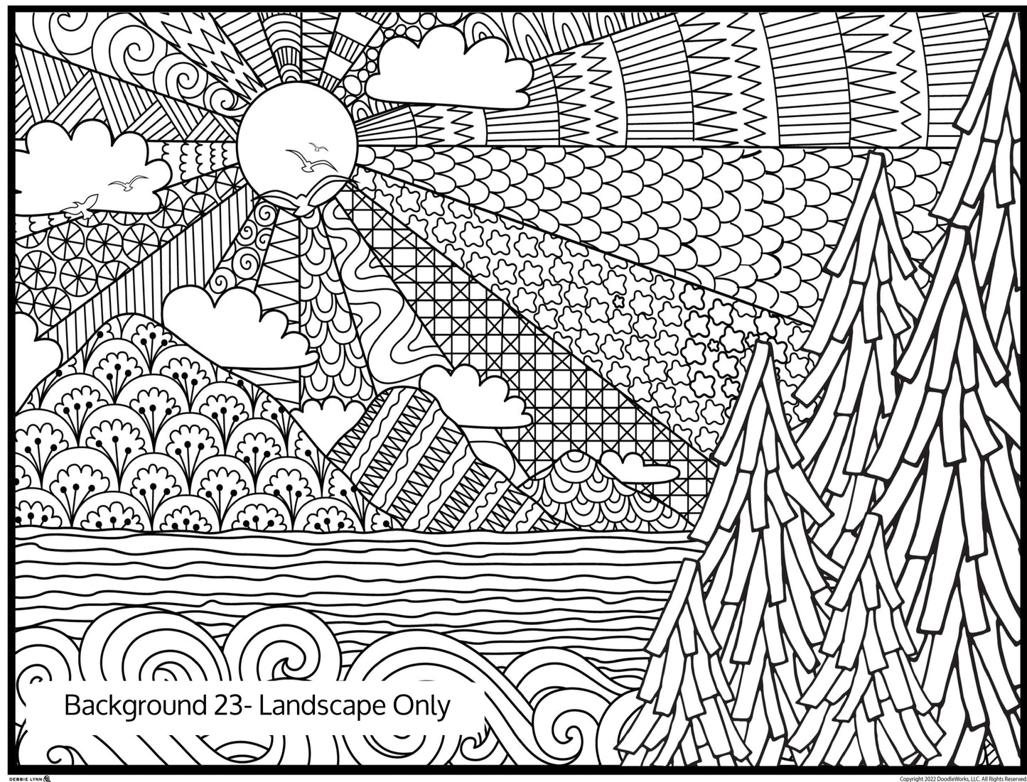 Background 23 Custom Personalized Giant Coloring Poster 46"x60"