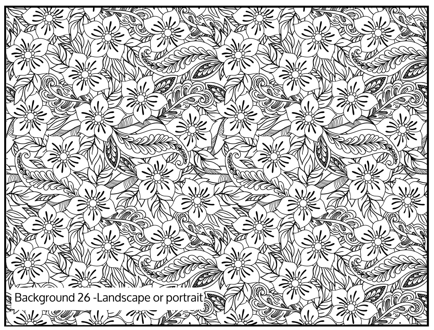 Background 26 Custom Personalized Giant Coloring Poster 46"x60"