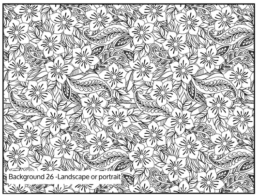 Background 26 Custom Personalized Giant Coloring Poster 46"x60"