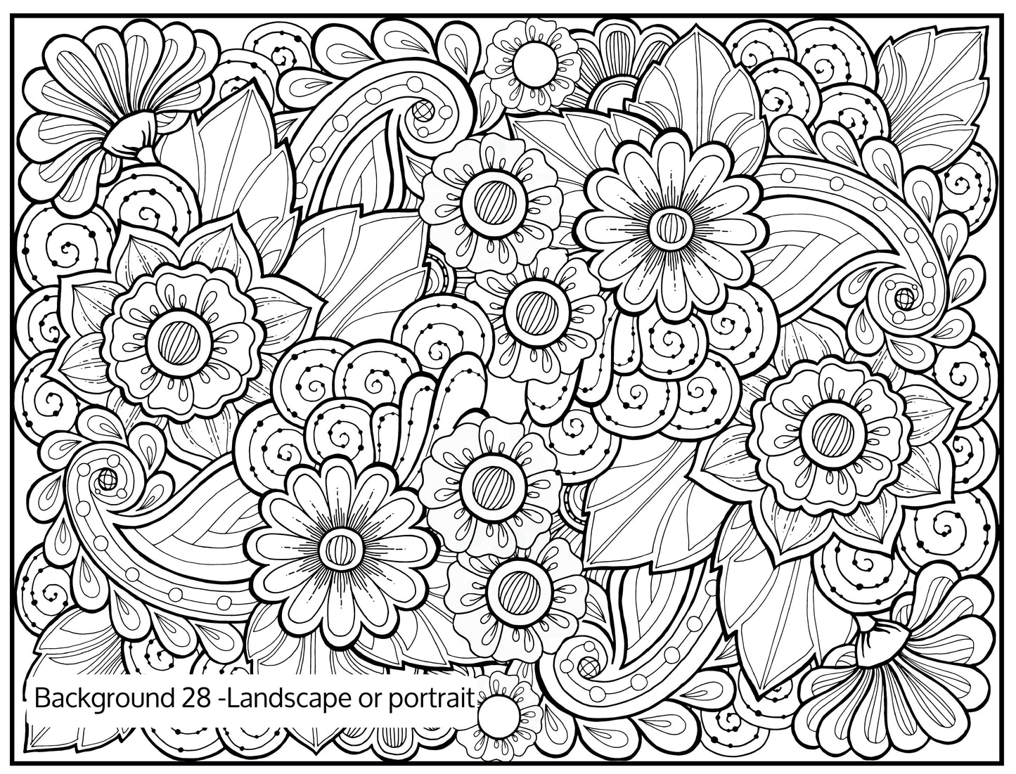 Background 28 Custom Personalized Giant Coloring Poster 46"x60"