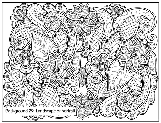 Background 29 Custom Personalized Giant Coloring Poster 46"x60"