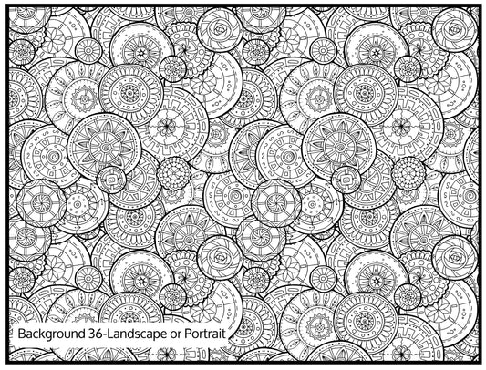 Background 36 Custom Personalized Giant Coloring Poster 46"x60"