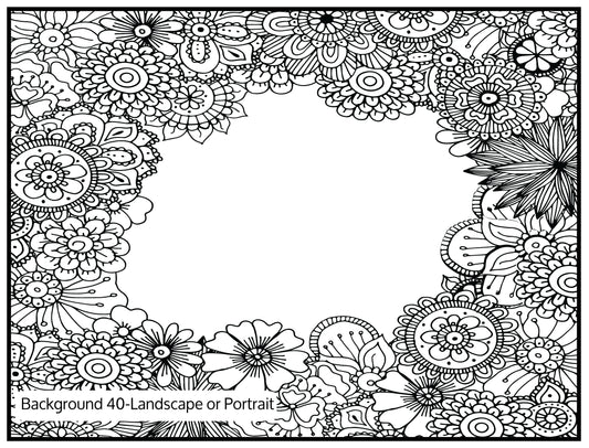 Background 40 Custom Personalized Giant Coloring Poster 46"x60"