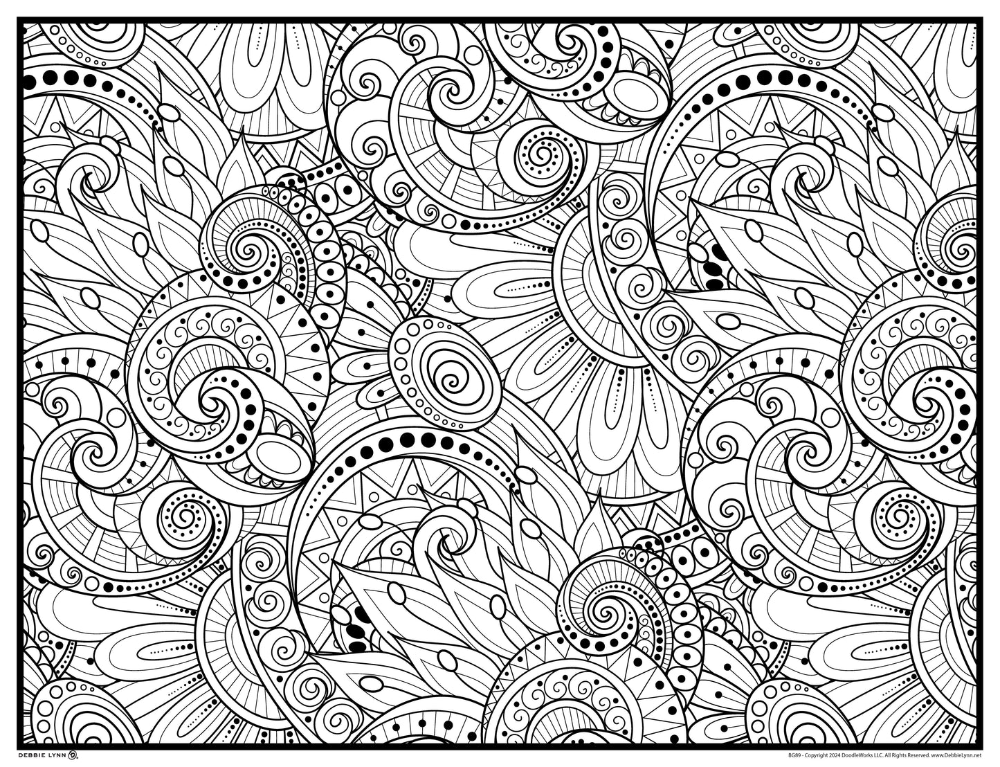 Background 89 Custom Personalized Giant Coloring Poster 46"x60"