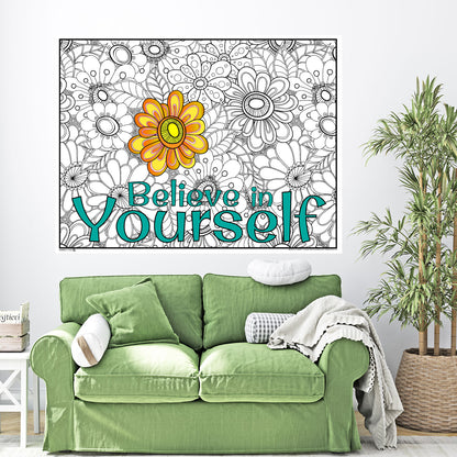 Believe in Yourself Personalized Giant Coloring Poster 46"x60"