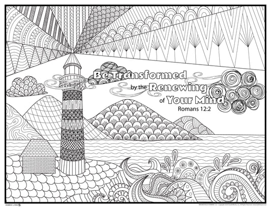 Be Transformed Romans 12:2 -Faith VBS Giant Coloring Poster 46"x60"