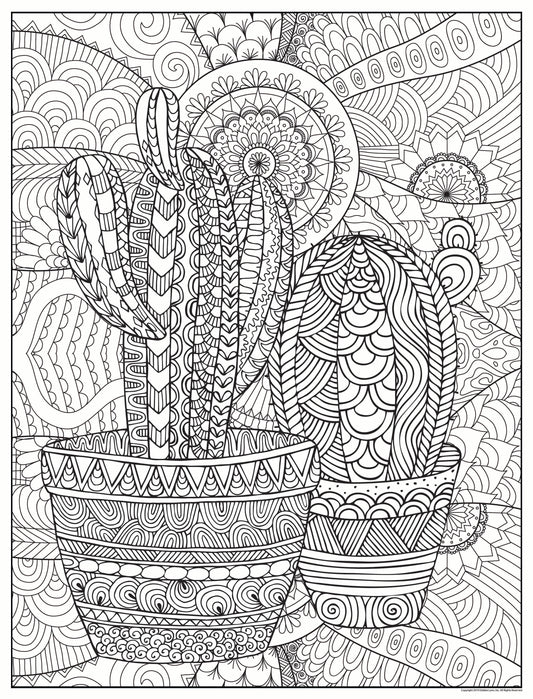 Cactus Personalized Giant Coloring Poster 46"x60"