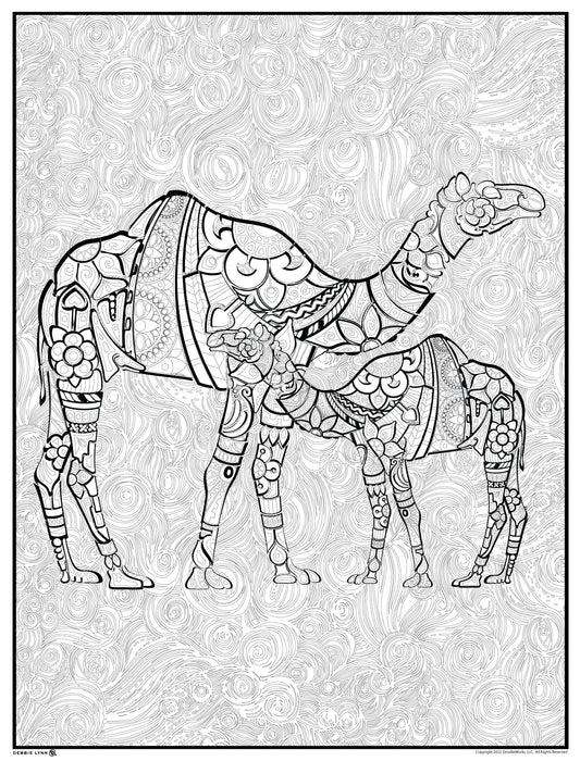 Camel Personalized Giant Coloring Poster 46"x60"