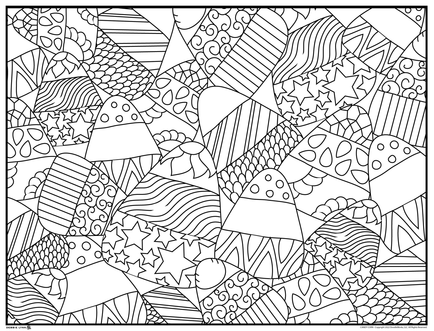 Candy Corn Personalized Giant Coloring Poster 46"x60"