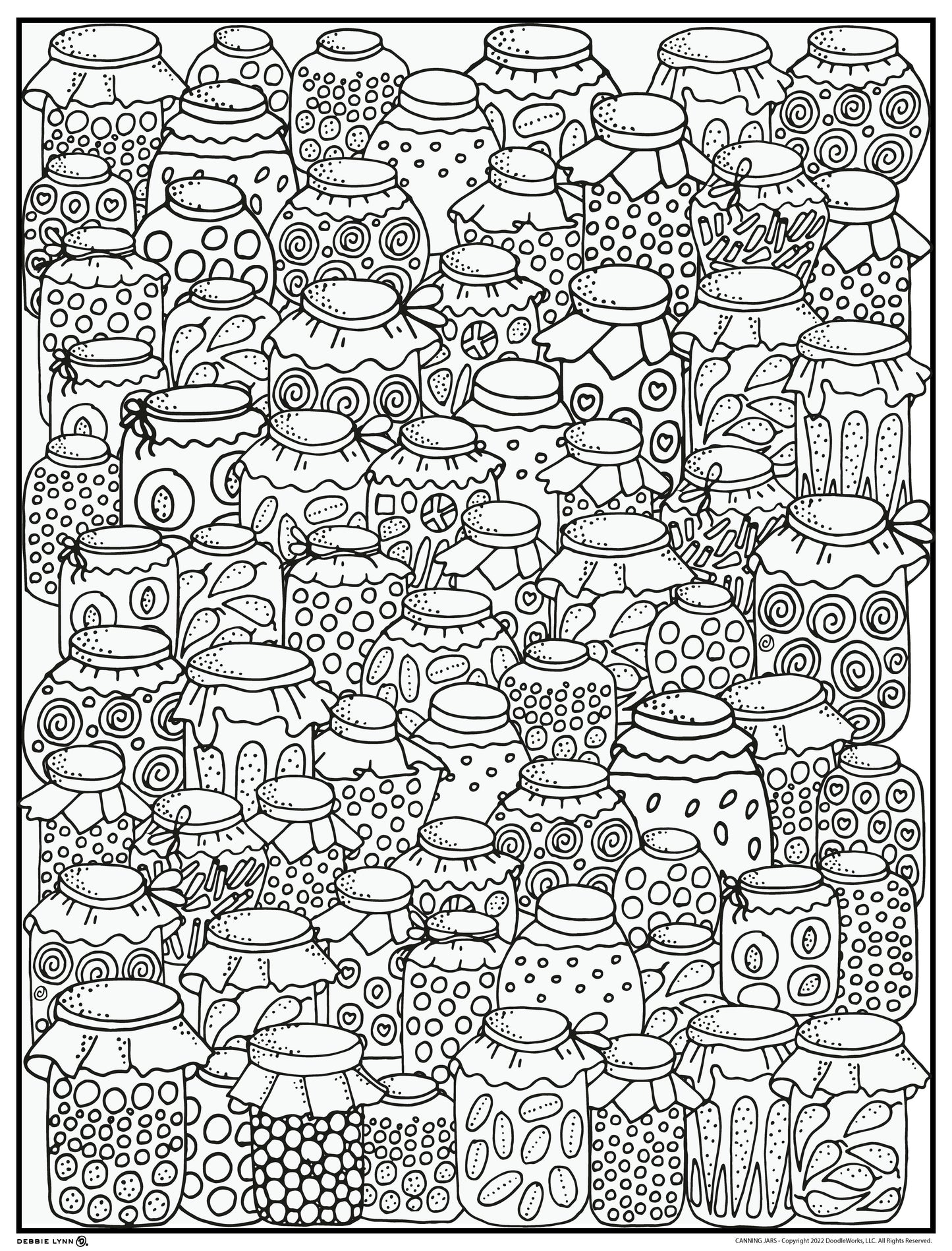Canning Jars Personalized Giant Coloring Poster 46"x60"