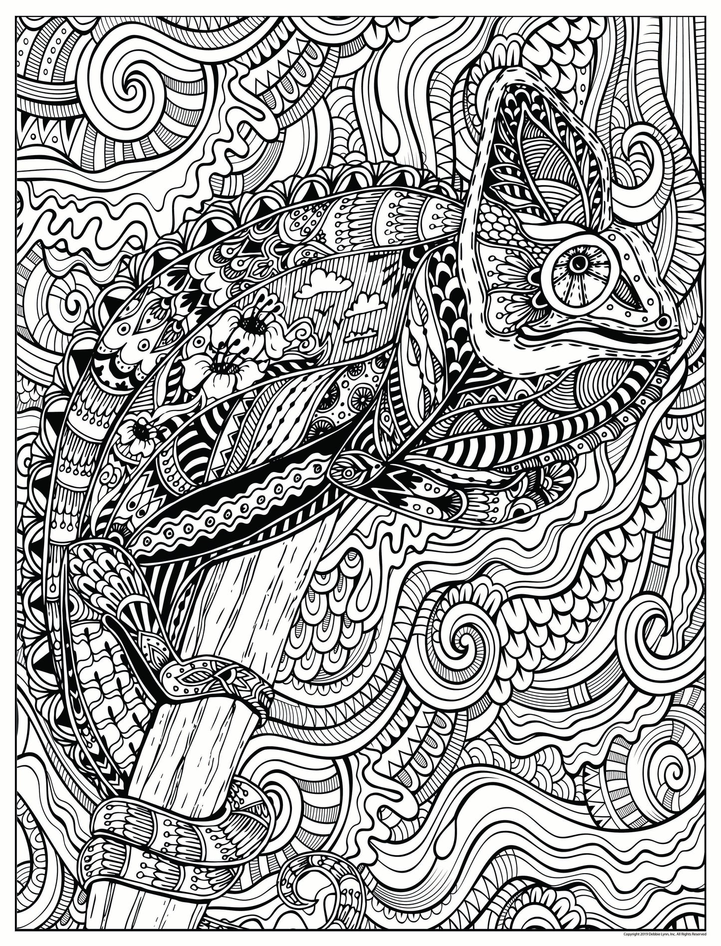 Chameleon Personalized Giant Coloring Poster 46"x60"