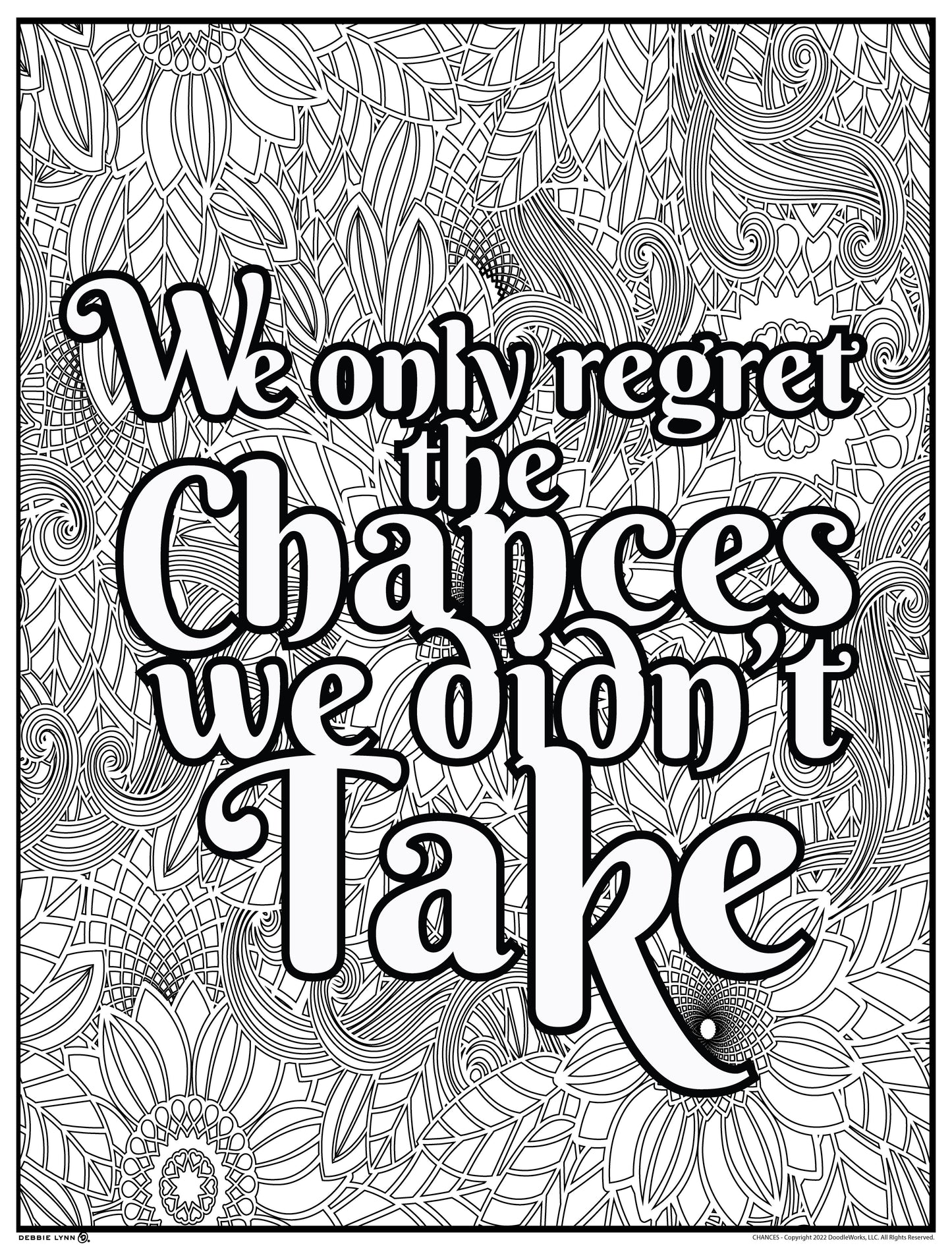 Chances We Don't Take Personalized Giant Coloring Poster 46"x60"