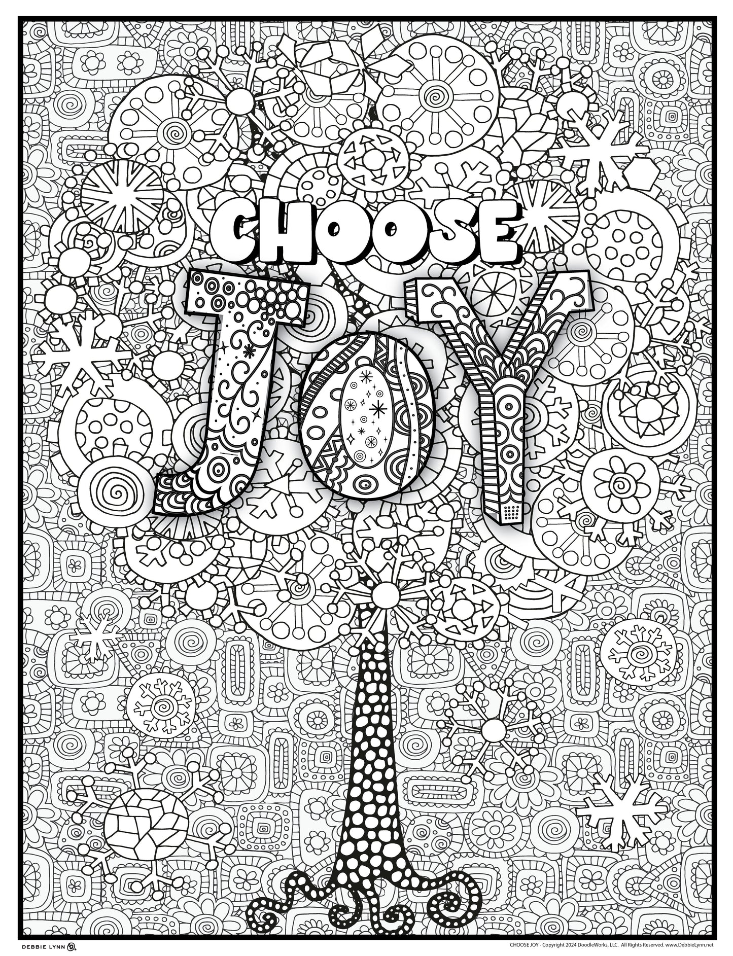 Choose Joy Ltd Edition Giant Coloring Poster 36x48