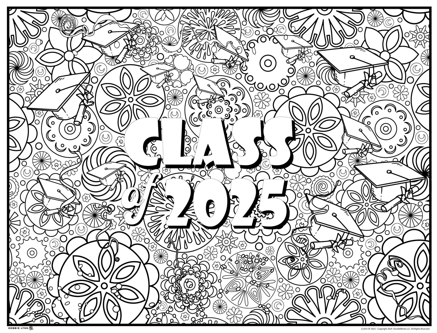 Class of 2025 Giant Coloring Poster  46"x60"