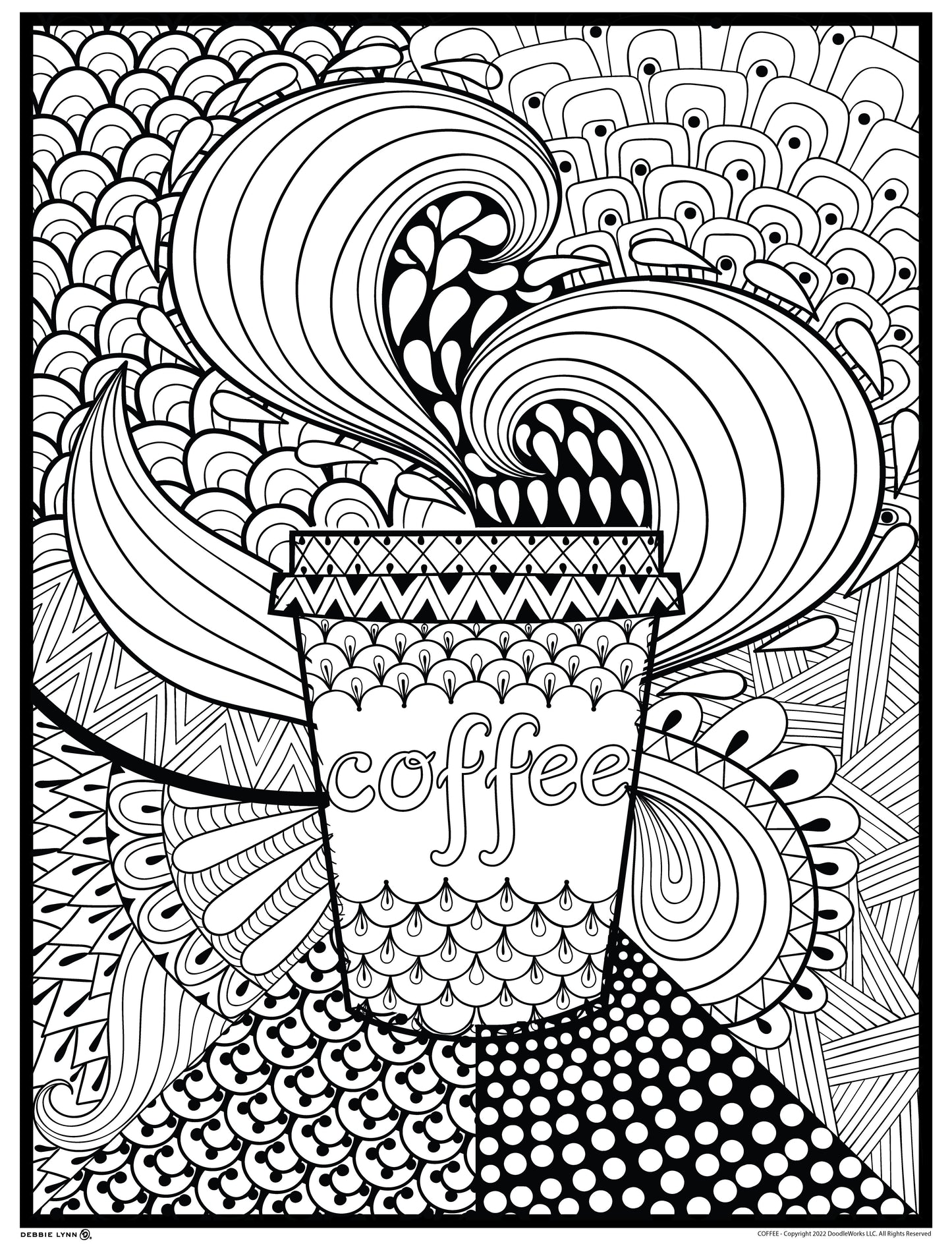 Coffee Personalized Giant Coloring Poster 46"x60"