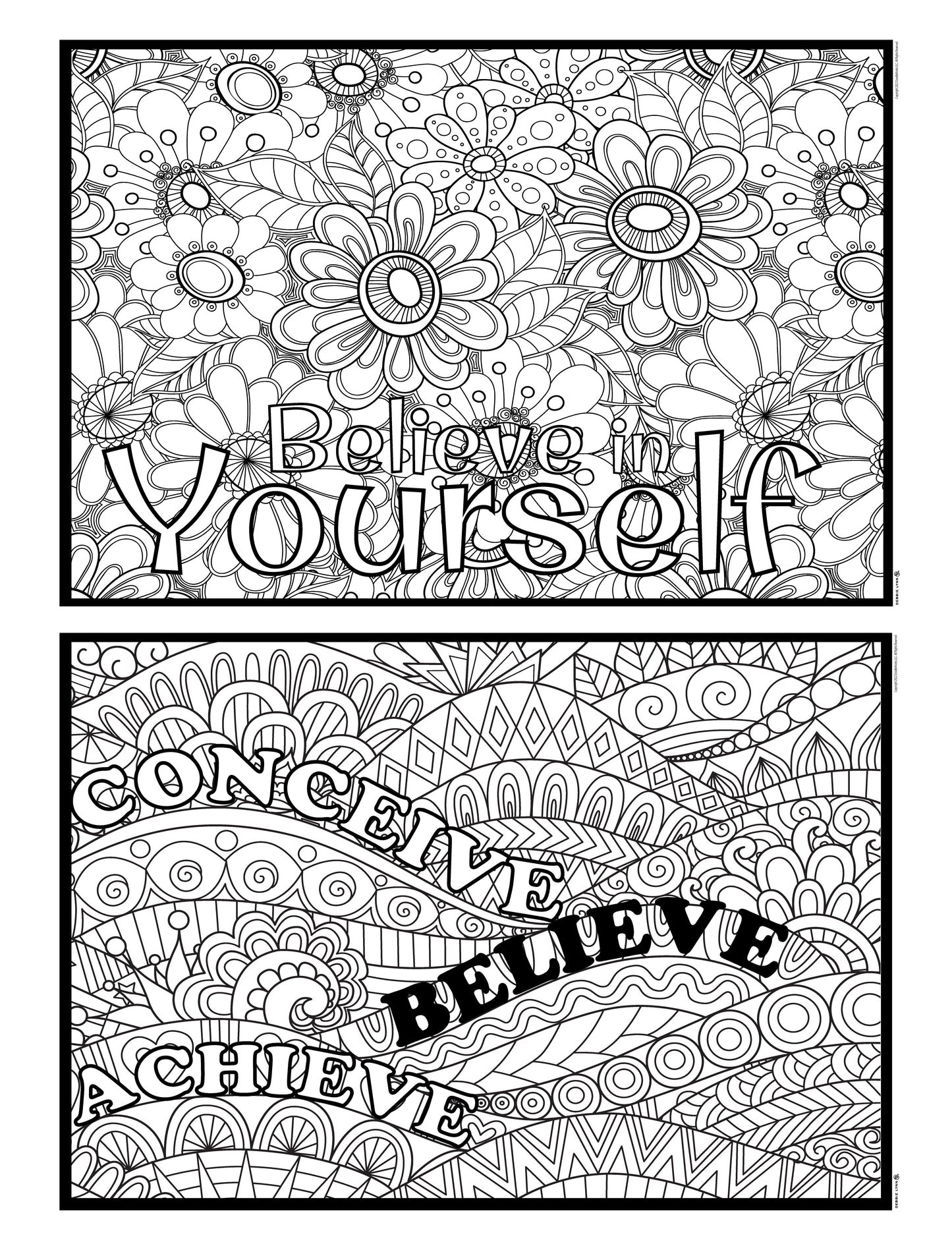 Believe & Conceive 2in1 Combo Giant Coloring Poster
