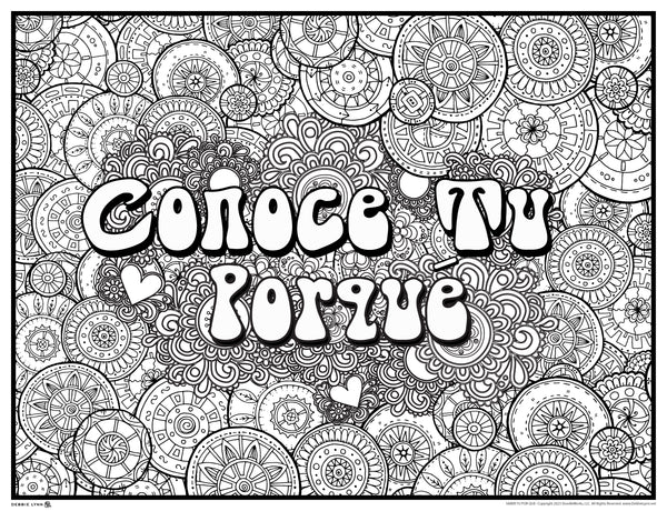 Conoce Tu Porque Personalized Giant Coloring Poster 46x60 – Debbie Lynn