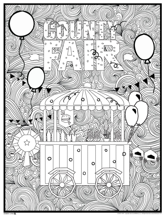County Fair Personalized Giant Coloring Poster 46"x60"