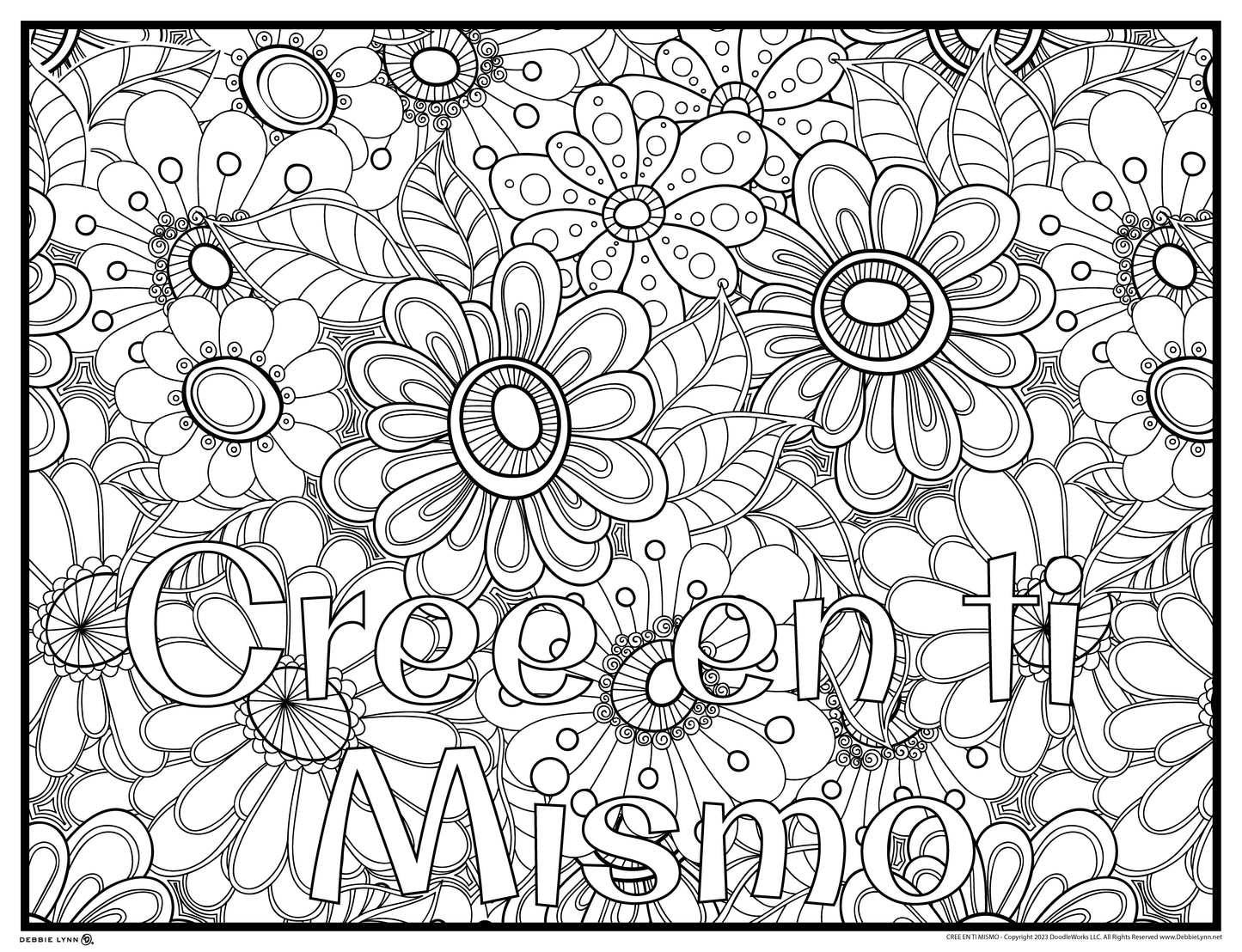 Cree en Ti  Mismo Personalized Giant Coloring Poster 48x63"