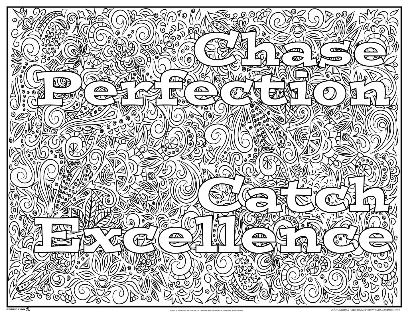 Catch Excellence Personalized Giant Coloring Poster 46"x60"