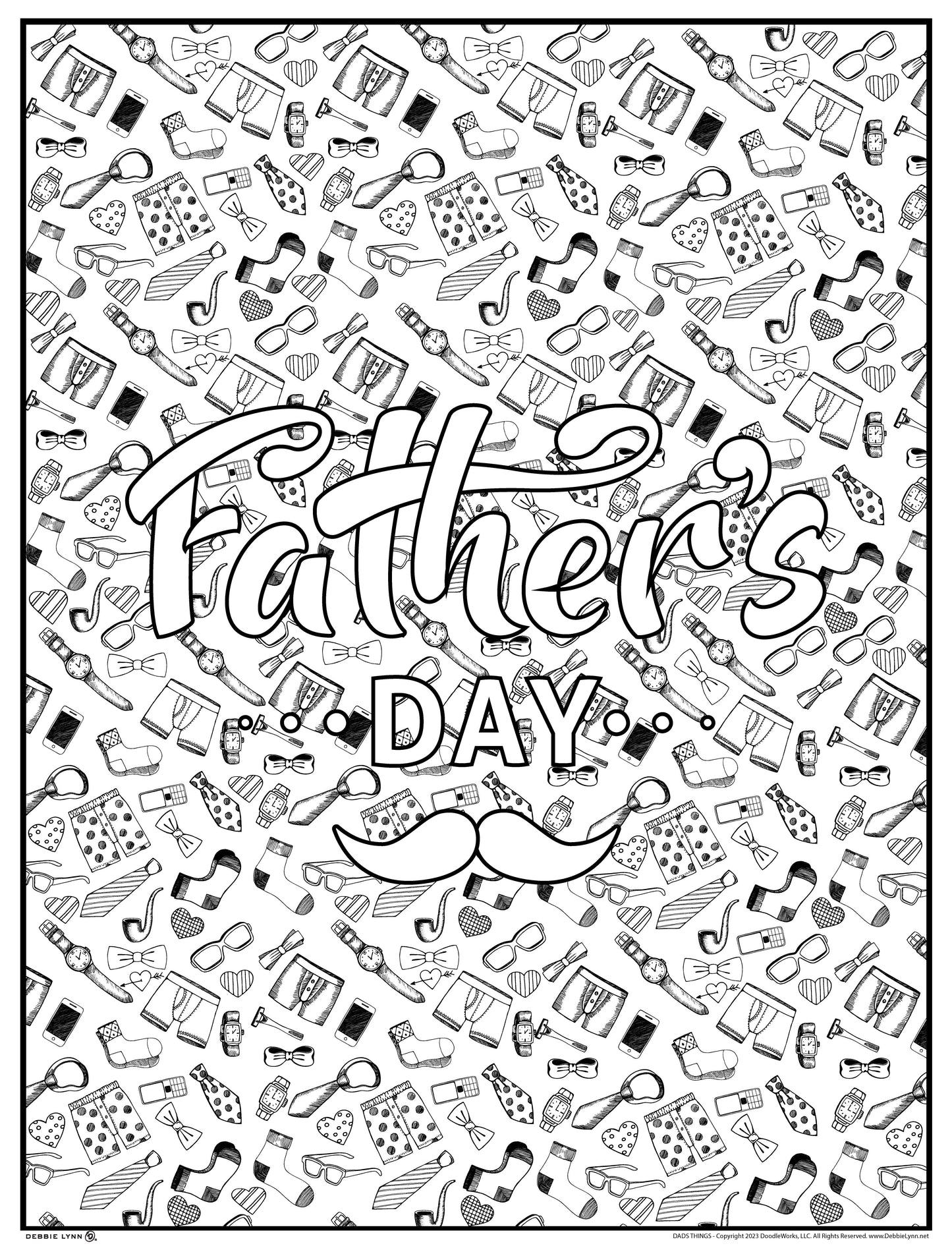 Dad Things Personalized Giant Coloring Poster 46"x60"