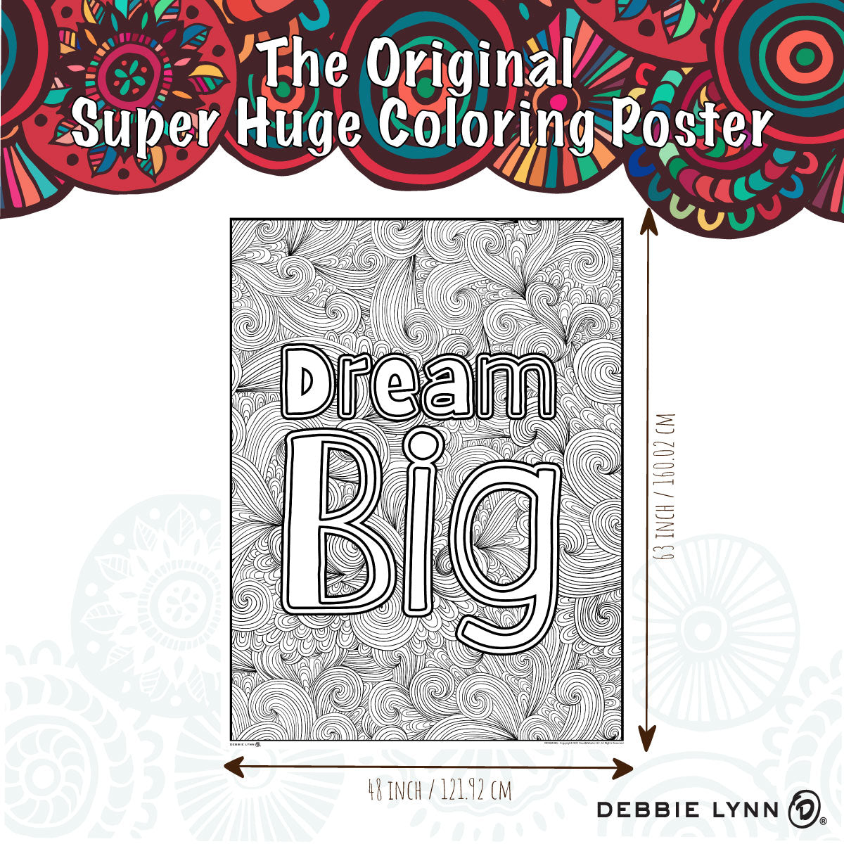 Dream Big Personalized Giant Coloring Poster  46"x60"