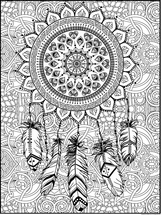 Dream Catcher Personalized Giant Coloring Poster 46"x60"
