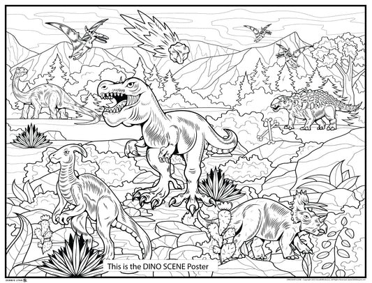 Animal City Giant Coloring Poster – Pink Chicken