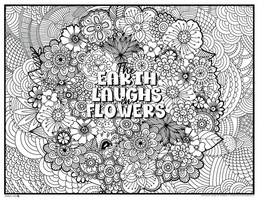 Earth Laughs in Flowers Giant Coloring Poster 46x60"