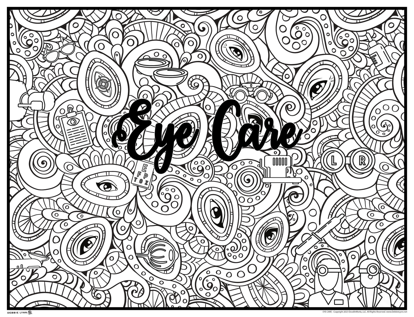 Eye Care Personalized Giant Coloring Poster 46" x 60"