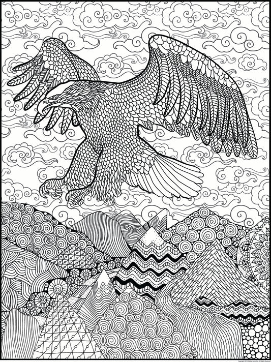 Eagle Mountain Personalized Giant Coloring Poster 46"x60"