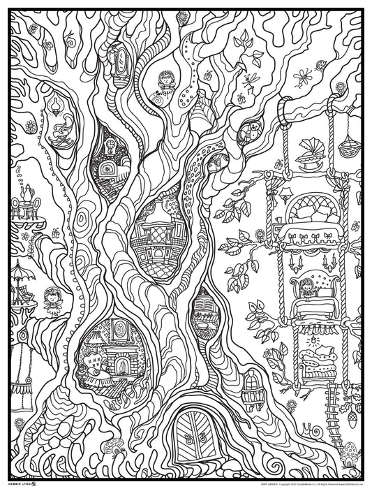 Fairy Garden Personalized Giant Coloring Poster 46"x60"