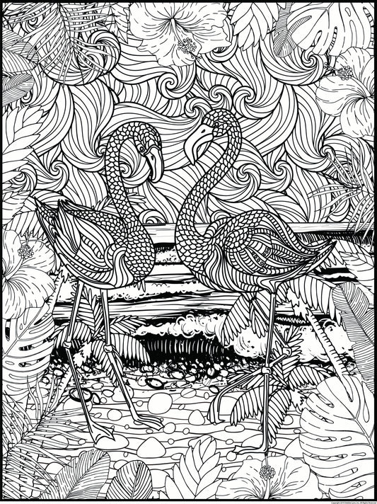Flamingo Personalized Giant Coloring Poster 46"x60"