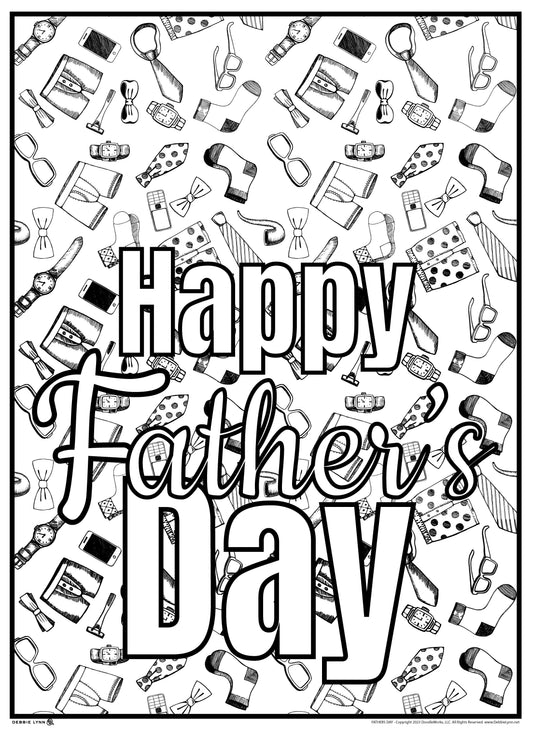 Fathers Day Personalized Giant Coloring Poster  46"x60"