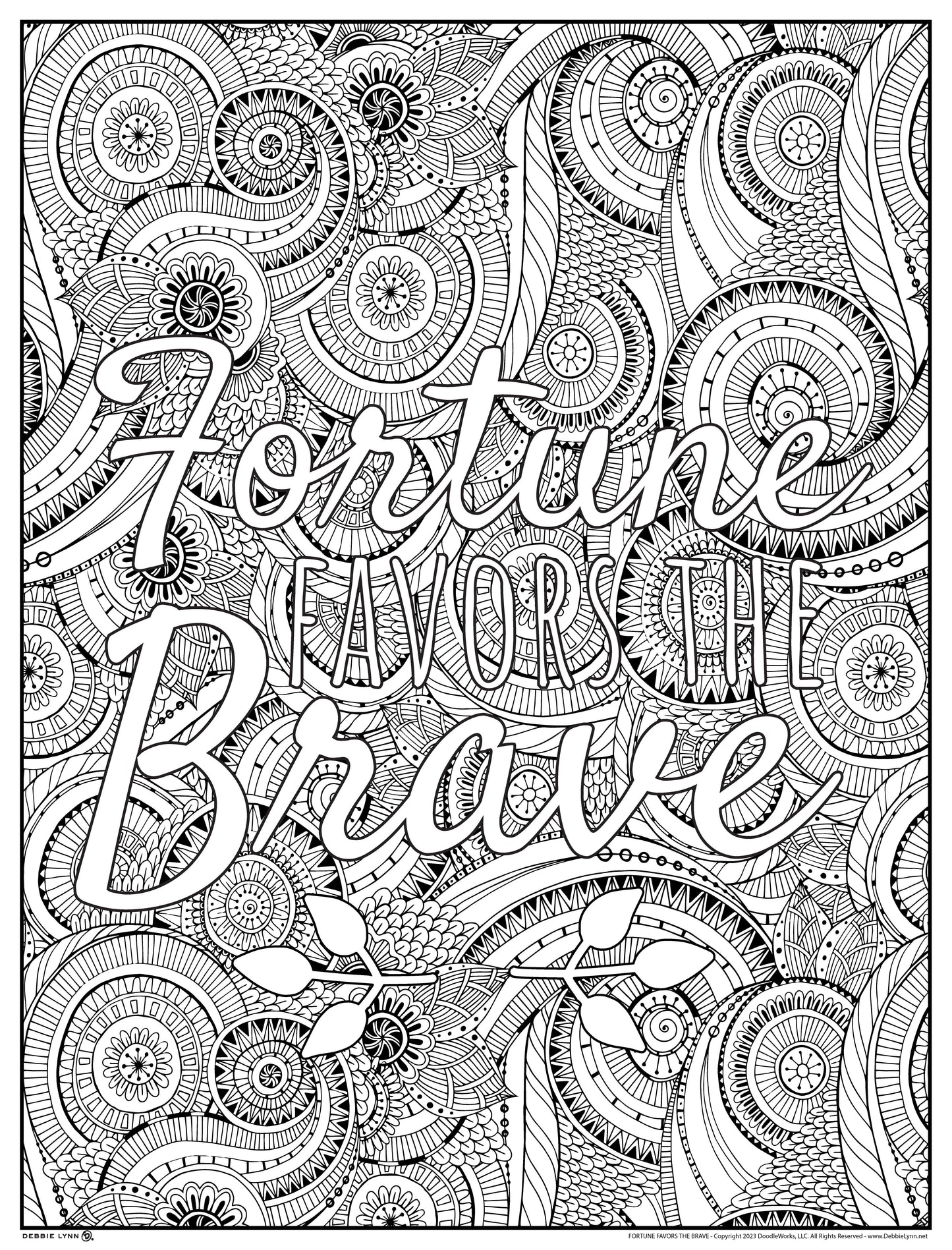 Fortune Favors the Brave Personalized Giant Coloring Poster 46"x60"