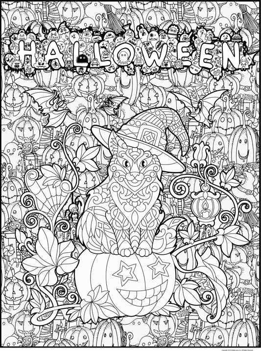 Halloween Personalized Giant Coloring Poster 46"x60"