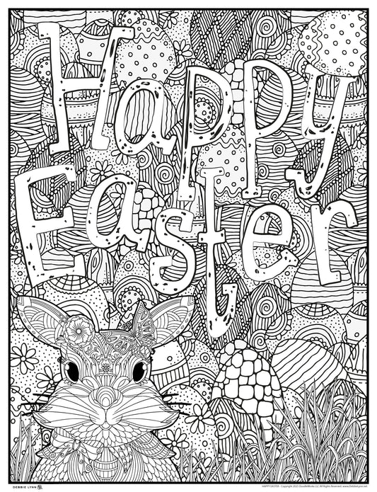 Happy Easter Personalized Giant Coloring Poster 46"x60"