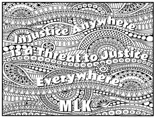 Happy MLK Day Personalized Giant Coloring Poster 46"x60"