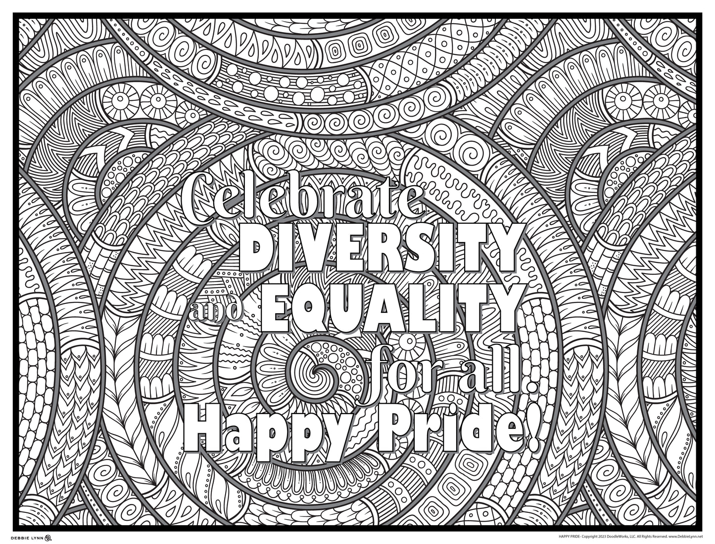Happy Pride Month Personalized Giant Coloring Poster 46" x 60"
