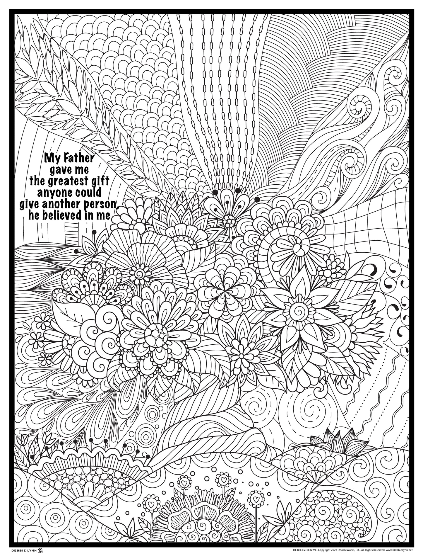 He Believed In Me Personalized Giant Coloring Poster  46"x60"