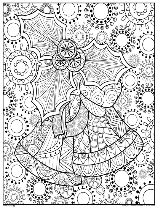 Holiday Bells Personalized Giant Coloring Poster 46"x60"