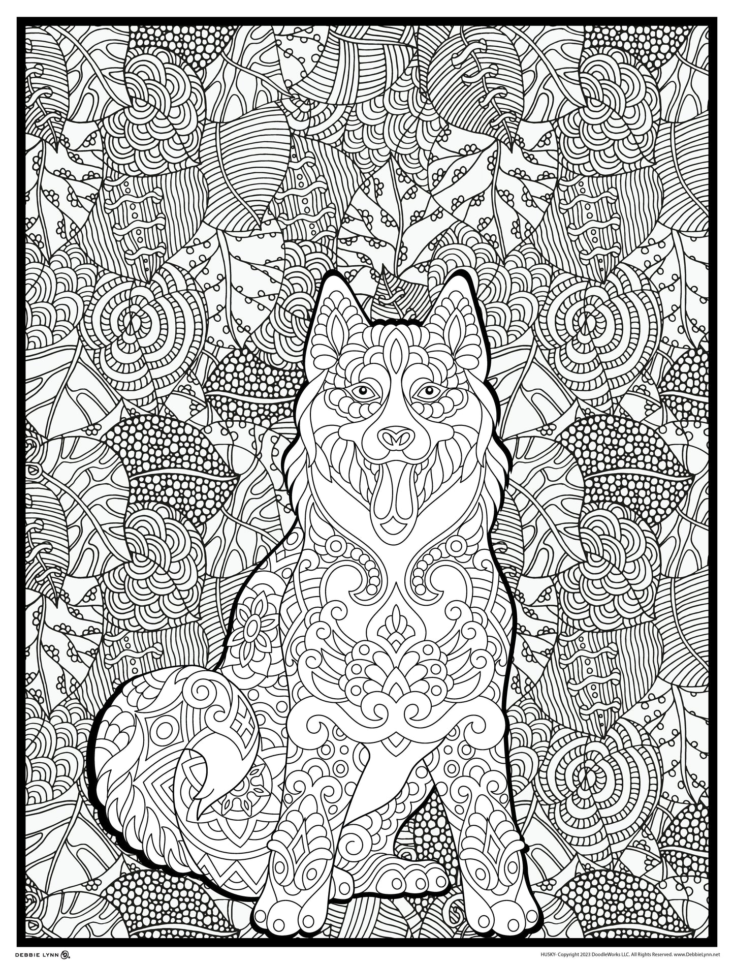 Husky Personalized Giant Coloring Poster  46"x60"