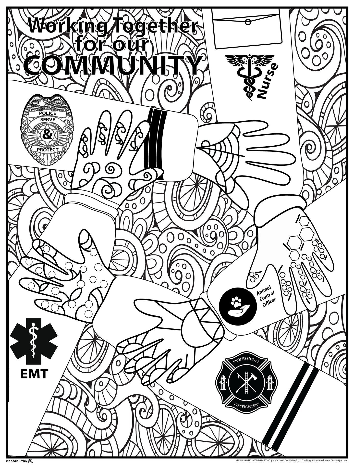 Helping Hands Community Personalized Giant Coloring Poster 46"x60"