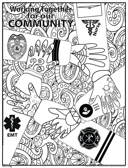 Helping Hands Community Personalized Giant Coloring Poster 46"x60"