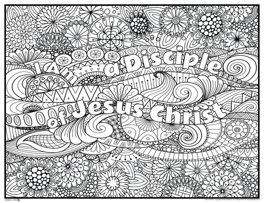 I Am A Disciple Personalized Giant Coloring Poster